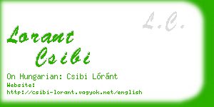 lorant csibi business card